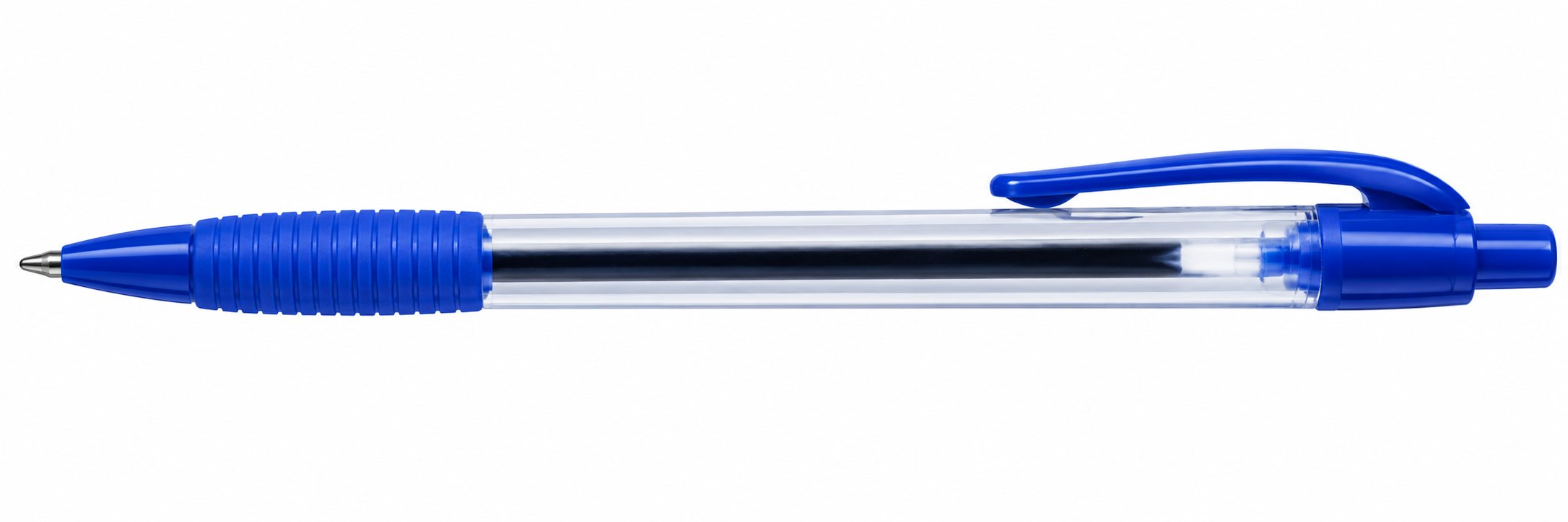 classic blue transparent ballpoint pen