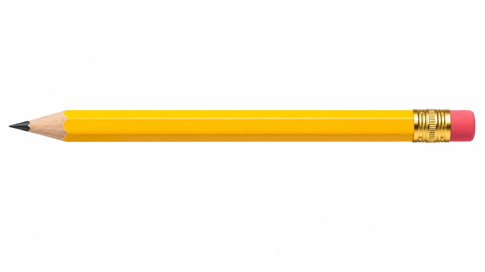 classic yellow pencil on white